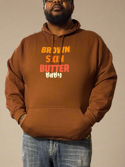 Ethnic unisex hoodie Brown Skin￼
