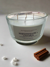 Load image into Gallery viewer, Marshmallow and cinnamon 4 wick candle
