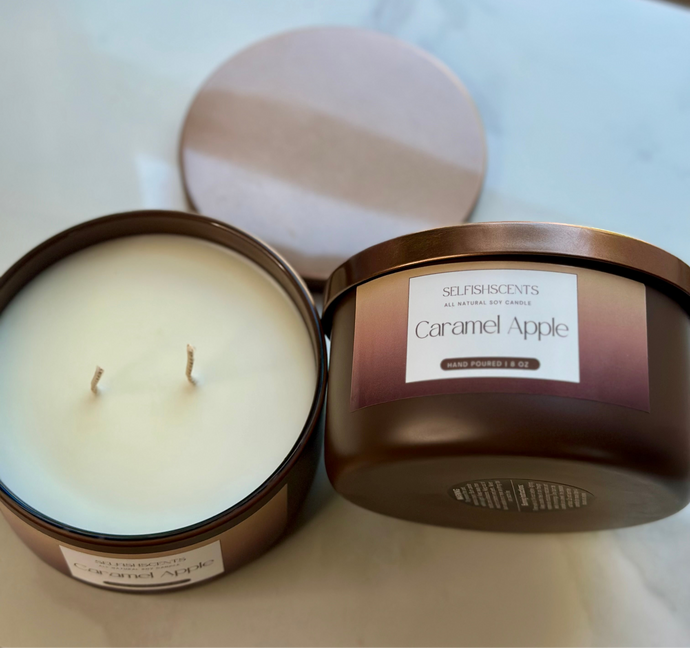 Caramel apple soy candle